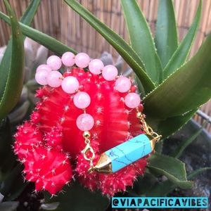 Rose Quartz & Turquoise Bracelet